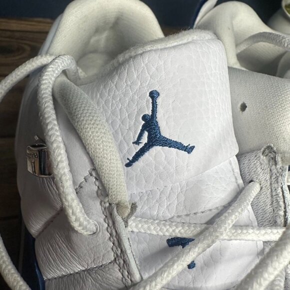 Nike Air Jordan XII Low Golf Shoes NWT *IN BOX* Size 9 (DH4120 101) White/Blue - Picture 10 of 15